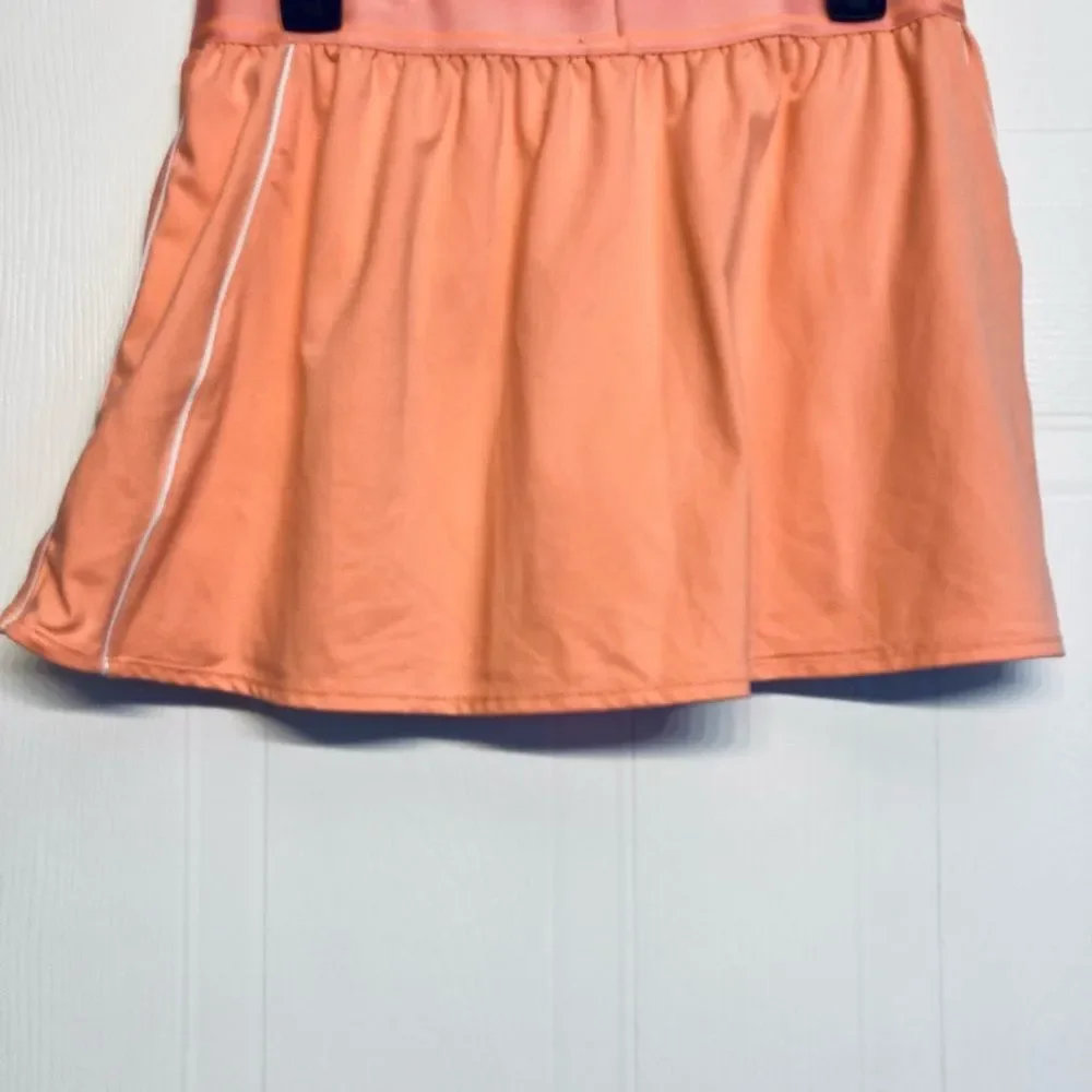 Nike Court Victory Skort Women Size XL‎ Orange Dri-FIT Athletic Tennis Skirt
